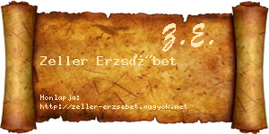 Zeller Erzsébet névjegykártya