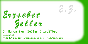 erzsebet zeller business card